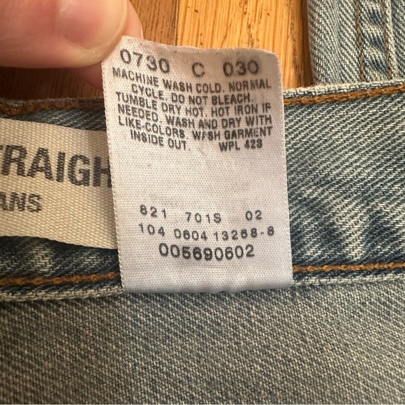 💚 Vintage Levi’s 569 Loose Straight Blue Distressed Jeans (W30 L30) (22) - Picture 8 of 12